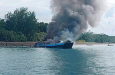 Seven dead and more than 120 rescued from water after ferry fire in Philippines