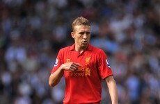 Liverpool lose Lucas for up to three months