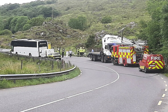 Driver hospitalised after Kerry crash involving coach and truck with crane on board - Vimarsana News