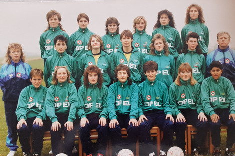 The Irish team pictured in the early 1990s.
