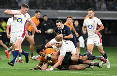 Australia grab three late tries to draw first blood against England