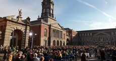 Pictures: Mass held for Notre Dame fans at Dublin Castle