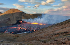 Noxious gases from erupting Icelandic volcano threaten nearby village