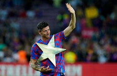 Robert Lewandowski scores first goal in Barcelona rout