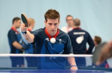 VIDEO: GB Paralympian David Wetherill plays a table tennis shot you really have to see