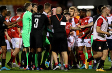 Provocative player celebration sparked fracas following Pat’s European clash in Tallaght