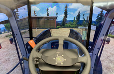 Taking the wheel: Budding farmers try out tractor simulator at Ploughing Champs