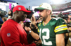 Rodgers edges Brady as Packers hold off Bucs, 'butt punt' goes viral