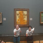 Two protesters arrested after throwing soup on one of Van Gogh’s most famous paintings