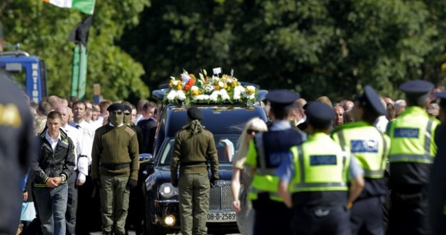 Shatter slams 'reprehensible' events at Alan Ryan funeral