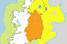 Status Orange rain and thunderstorm warning issued for over half the country