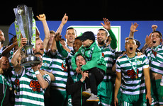 Andy Lyons and Rory Gaffney combine to kickstart Shamrock Rovers' title party in style