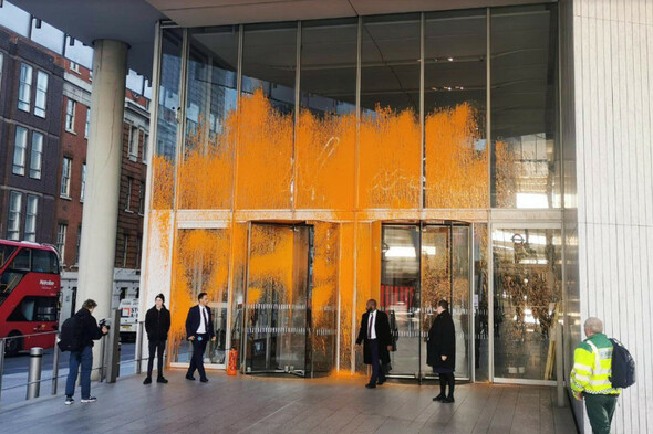 Just Stop Oil spray orange paint on four more buildings in London - Vimarsana News