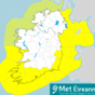 Status yellow wind warning issued for five counties