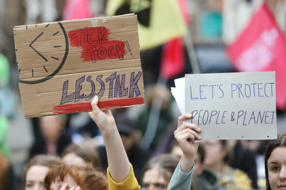 Climate activists stage sit-down protest on Grafton Street en route to demand Dáil action - Vimarsana News