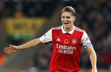 Odegaard double downs Wolves and sends Arsenal five clear atop Premier League
