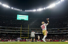 Garoppolo stars as 49ers lay waste to Murray-less Cardinals in Mexico City