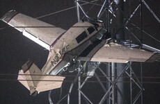 Two people rescued from small plane caught in power lines in the US state of Maryland