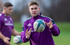 Jack Crowley back training with Munster following injury scare
