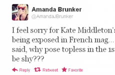 Tweet Sweeper: Amanda Brunker reveals her feelings on topless Kate