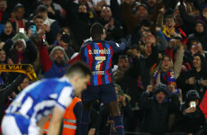 Electric Dembele fires Barca past Real Sociedad to Copa semis