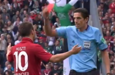 VIDEO: This Hannover player was booked -- twice -- for celebrating his injury-time winner