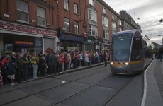 Car and tram collide on Luas Red Line