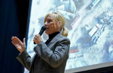 Erin Brockovich warns Ohio town of chemical hazard after train derailment