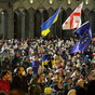 Thousands protest in Georgia against 'foreign agents' bill after police clamp down