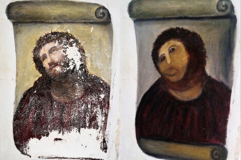 L-R: Boring old fresco, fun tourist attraction.