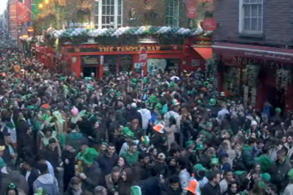 Watch live as Temple Bar fills up for St Patrick's Day celebrations - Vimarsana News