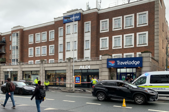 Man taken to hospital as car crashes into front of Rathmines Aldi Store - Vimarsana News