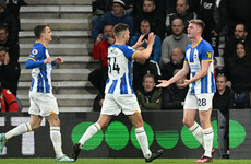 Ireland's Evan Ferguson scores stunning back-heel goal as Brighton boost European aspirations