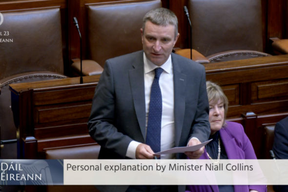 Niall Collins: 'No law broken' insists junior minister in address to Dáil - Vimarsana News