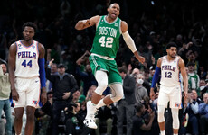 Sharp-shooting Celtics blitz Sixers to square Eastern series in NBA