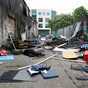 Taoiseach condemns 'violence unreservedly' after tents set on fire at homeless refugee camp
