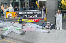 Extinction Rebellion protest Irish investment conference to stop funding of 'climate chaos'