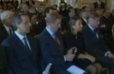 Video: Enda Kenny checks his phone during Pope Benedict speech