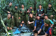Four children found alive after 40 days lost in jungle due to plane crash in Colombia
