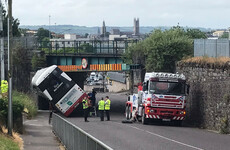 No injuries reported as bus partially overturns in Cork city