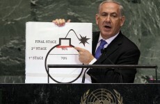 Video: Israeli PM uses 'bomb' diagram to warn of Iran nuclear threat