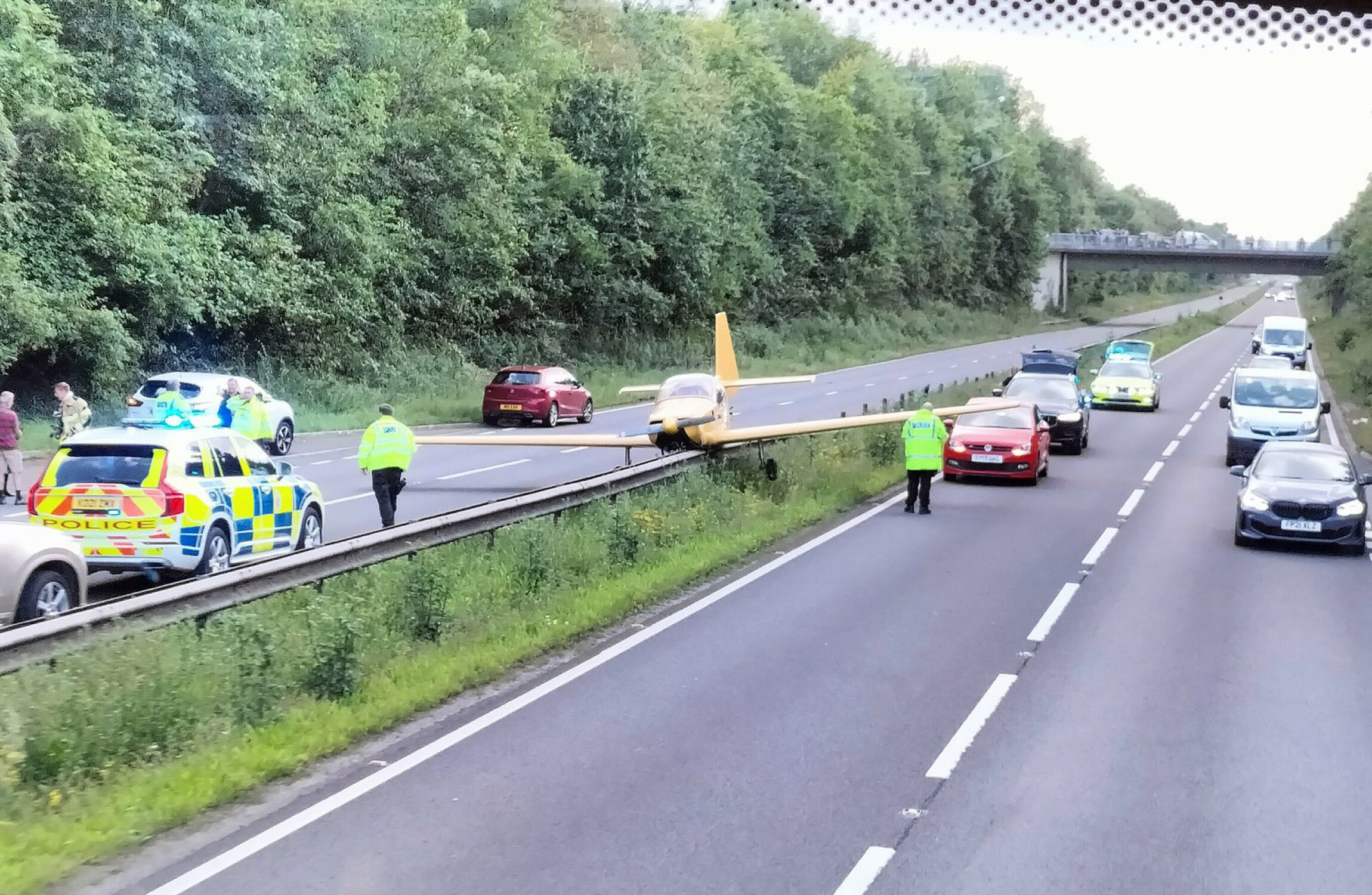 Light aircraft makes emergency landing on English motorway - Vimarsana News