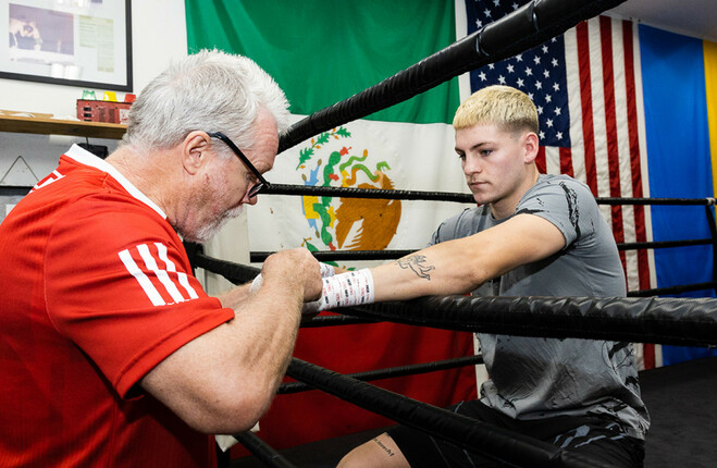 Hall of Famer Freddie Roach plotting the route back to Cork with the