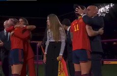 Spanish federation president apologises for kissing player