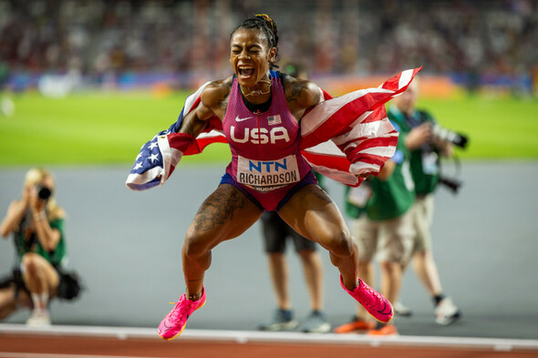 'I'm back!' - Richardson takes world 100m gold - Vimarsana News