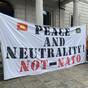 Demonstrators protest against Ireland giving weapons training to Ukrainian troops