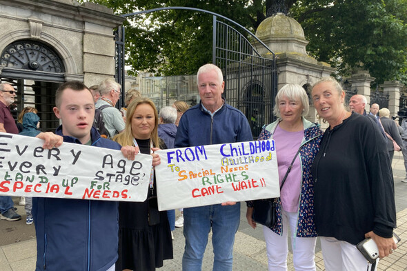 Parents hold protest at Leinster House over lack of day services for adults with disabilities - Vimarsana News