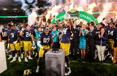 In pictures: Notre Dame rout Navy in Aviva college football clash