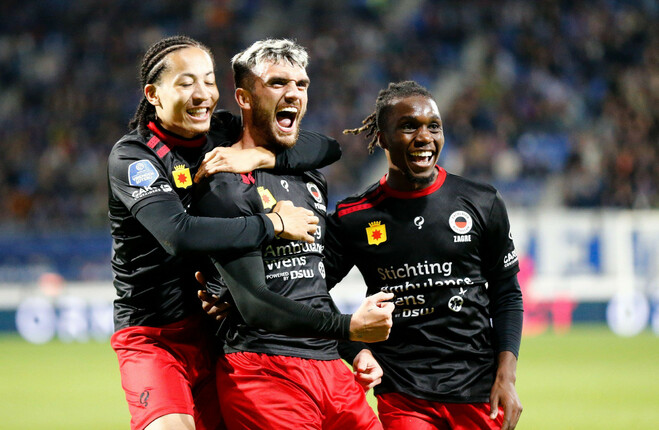 Troy Parrott scores his first goal for Eredivisie side Excelsior Rotterdam