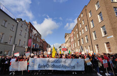 O'Gorman doubles down on need for fee freeze as childcare providers protest at Leinster House